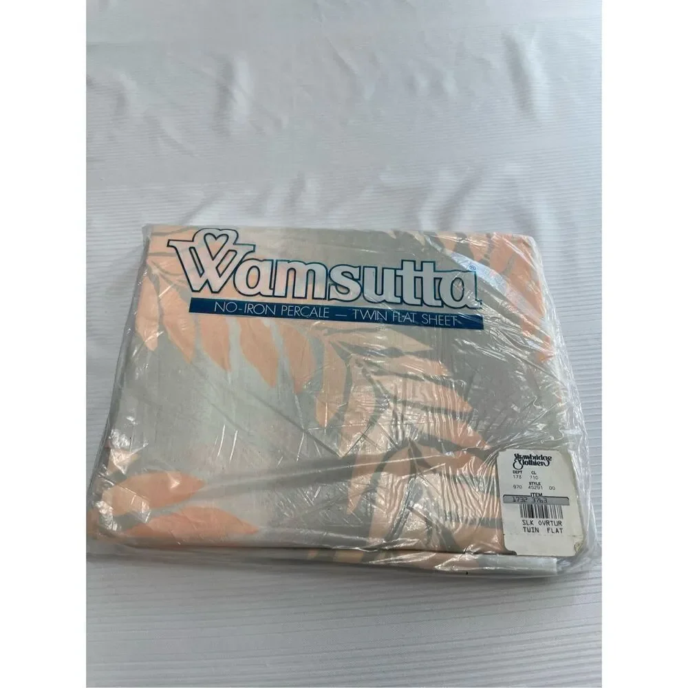 Wamsutta No Iron Twin Flat Sheet VTG Sealed